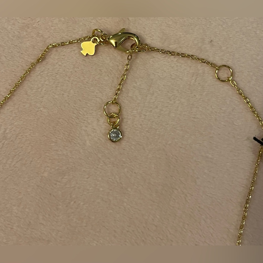 Kate Spade Gold Necklace with Multicolored Fish and Pearl Accents new with tag - Picture 3 of 5